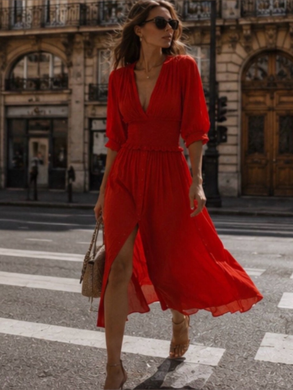 Zara red dress